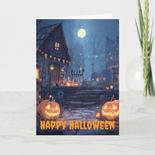 Halloween-Feier Feiertagskarte (Vorderseite)