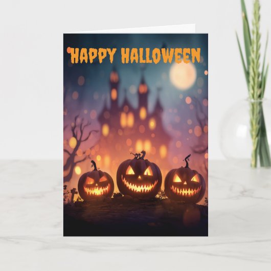Halloween-Feier Feiertagskarte (Vorderseite)