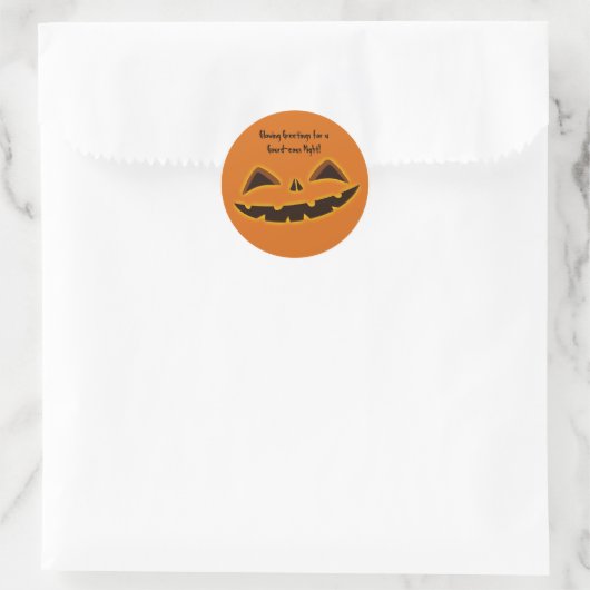 Halloween-Feierabend Runder Aufkleber (Tasche)