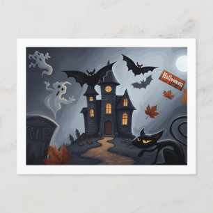 Halloween feiern postkarte