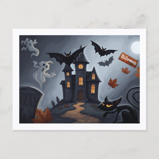 Halloween feiern postkarte (Vorderseite)