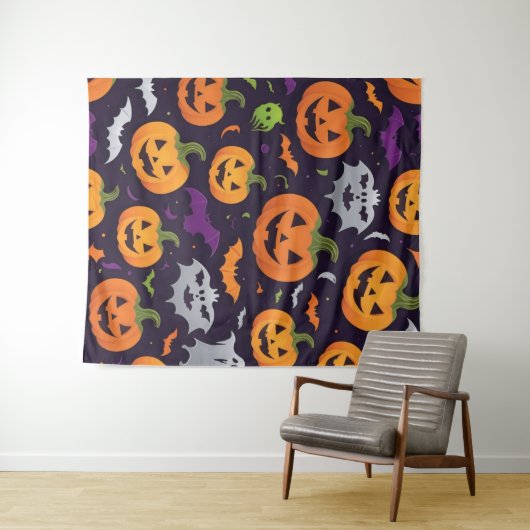 Halloween-Feiern Wandteppich (Beispiel (Horizontal))
