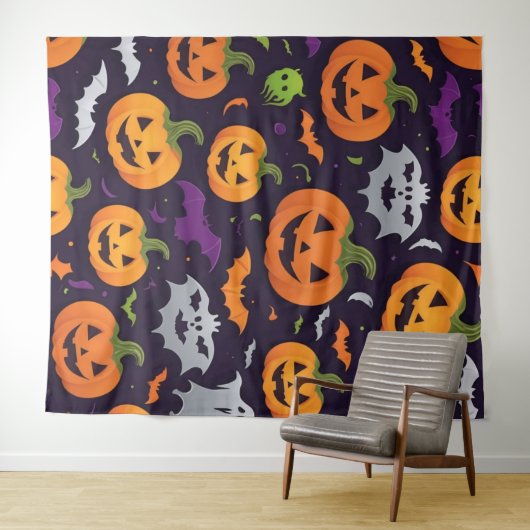 Halloween-Feiern Wandteppich (Beispiel (Horizontal))