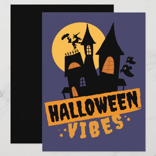 HALLOWEEN FEIERTAGSKARTE (Vorne/Hinten)