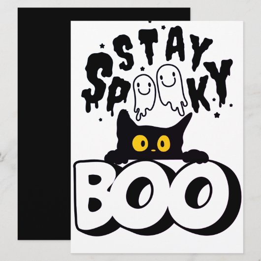 HALLOWEEN FEIERTAGSKARTE (Vorne/Hinten)