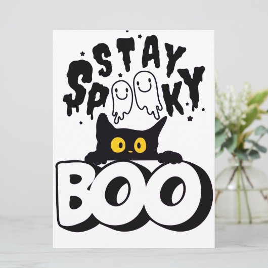 HALLOWEEN FEIERTAGSKARTE (Stehend Vorderseite)