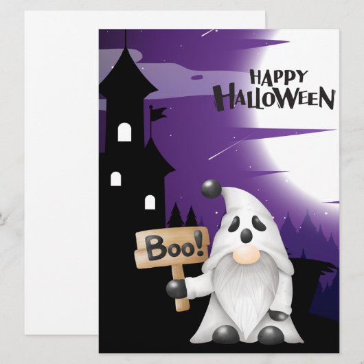 HALLOWEEN FEIERTAGSKARTE (Vorne/Hinten)