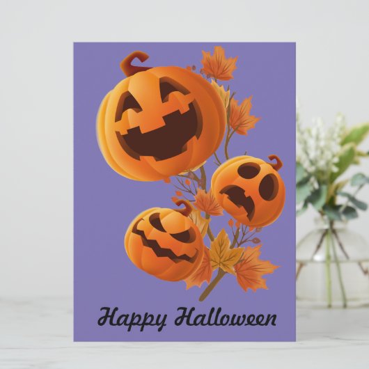 HALLOWEEN FEIERTAGSKARTE (Stehend Vorderseite)