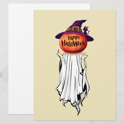 HALLOWEEN FEIERTAGSKARTE (Vorne/Hinten)