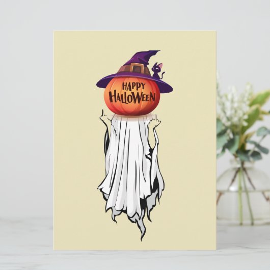 HALLOWEEN FEIERTAGSKARTE (Stehend Vorderseite)