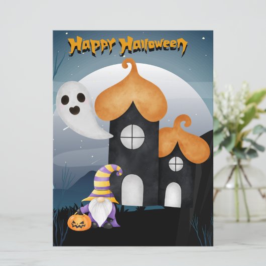 HALLOWEEN FEIERTAGSKARTE (Stehend Vorderseite)