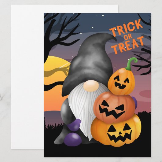 HALLOWEEN FEIERTAGSKARTE (Vorne/Hinten)