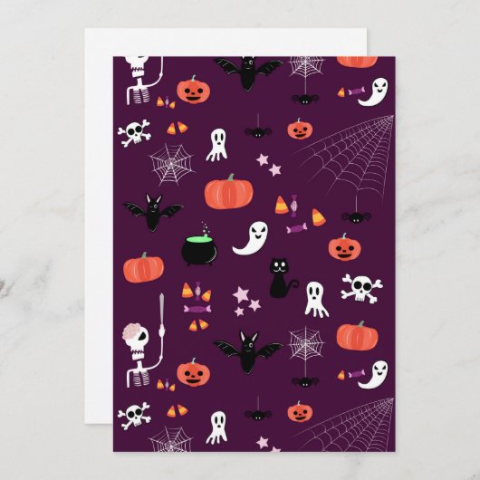 Halloween Feiertagskarte (Vorne/Hinten)