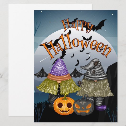 HALLOWEEN FEIERTAGSKARTE (Vorne/Hinten)