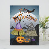 HALLOWEEN FEIERTAGSKARTE (Stehend Vorderseite)