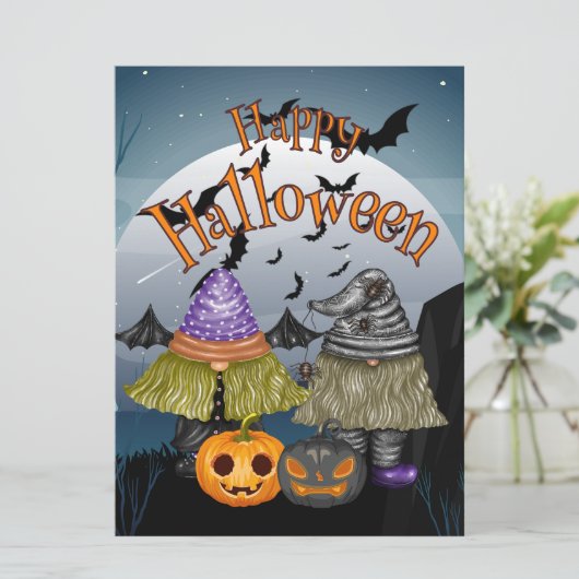 HALLOWEEN FEIERTAGSKARTE (Stehend Vorderseite)