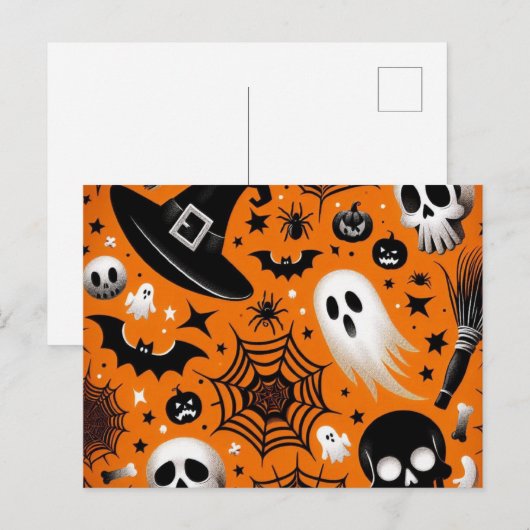 Halloween Feiertagspostkarte (Vorne/Hinten)