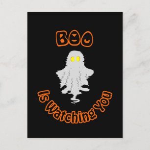 Halloween-Feiertagspostkarte   Buh beobachtet dich Feiertagspostkarte