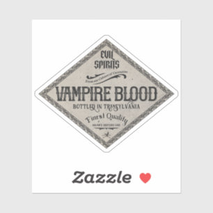 Halloween Feinster Vampirblut-Zaubertrank Aufkleber