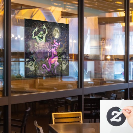 Halloween-Fensterklammer Fensteraufkleber (Restaurantfenster)