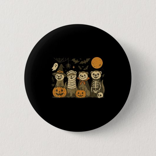 Halloween Ferret Costumes Ghost Witch Mummy Men Wo Button (Vorderseite)