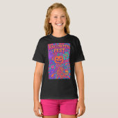 Halloween Fest bunt Retro Männchen Unisex T-Shirt (Vorne ganz)