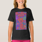 Halloween Fest bunt Retro Männchen Unisex T-Shirt (Vorderseite)