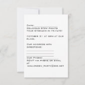 Halloween Fest Einladung Vintagen Katzen Kind (Rückseite)