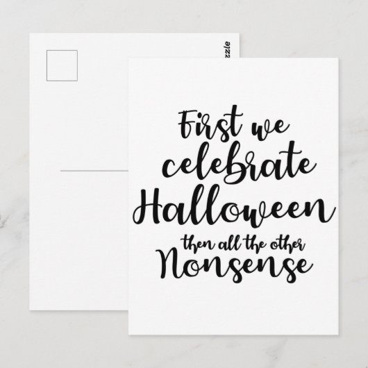 Halloween-Fest Postkarte (Vorne/Hinten)