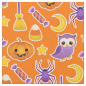 Halloween Festival Muster Orange Hintergrund Stoff (Nahaufnahme)