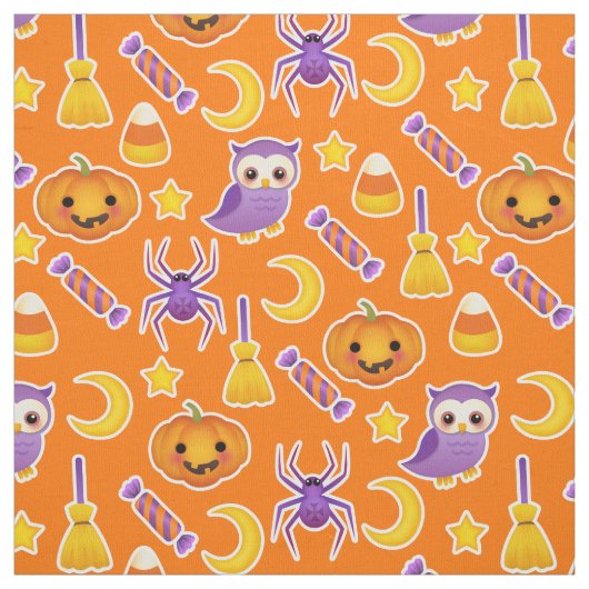 Halloween Festival Muster Orange Hintergrund Stoff (Muster)