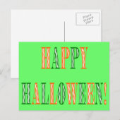 Halloween Festival Text Postkarte (Vorne/Hinten)