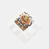 Halloween Festive Pumpkin Paper Napkin Serviette (Ecke)
