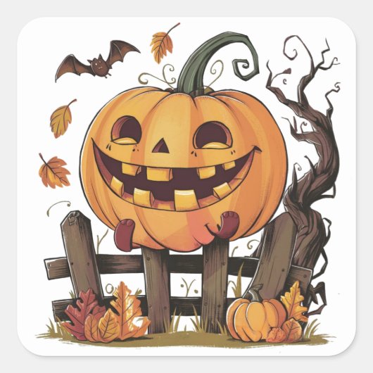Halloween Festive Pumpkin Sticker (Vorderseite)