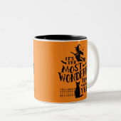 Halloween festlicher Fall Spooky Wunderbare Zeit O Zweifarbige Tasse (VorderseiteRechts)