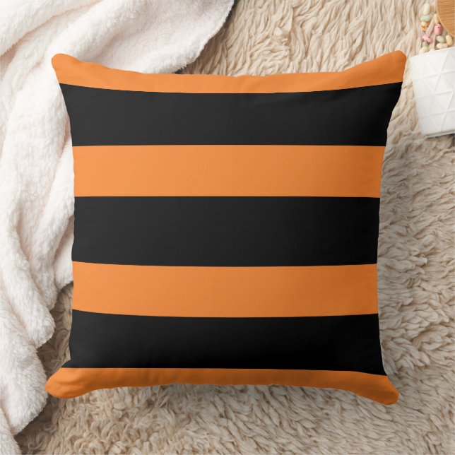 Halloween, fett schwarz und orange, horizontale St Kissen (Decke)