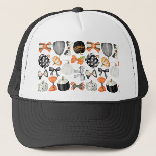 Halloween-Fieberbogen-Wasserfarben-Kürbis Truckerkappe