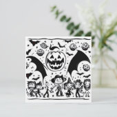 Halloween fiesta karte (Stehend Vorderseite)