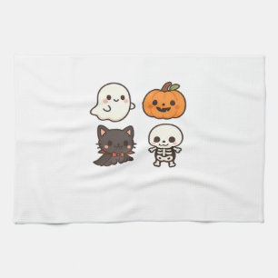 Halloween-Figuren � Geist, Kürbis, schwarze Katze Geschirrtuch