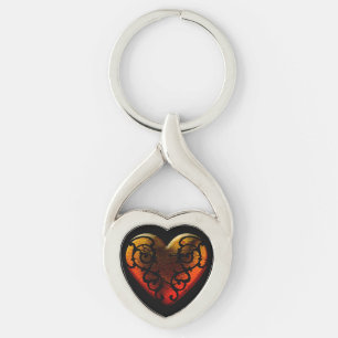 Halloween Filigree Goth Heart Keychain Schlüsselanhänger