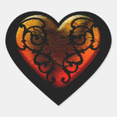 Halloween Filigree Goth Heart Sticker (Vorderseite)