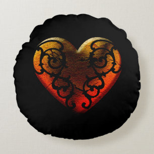 Halloween Filigree Goth Heart Throw Kissen