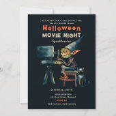 Halloween Filmabend Gremlin Black Cat Black Chic Einladung (Vorderseite)