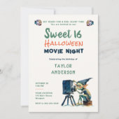 Halloween Filmabend Niedlich Gremlin Fun Sweet 16 Einladung (Vorderseite)