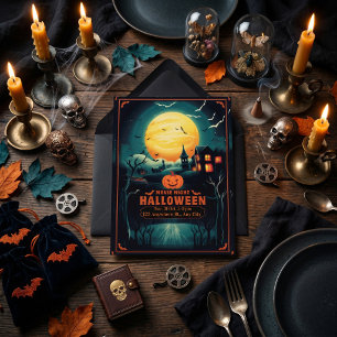 Halloween Filmnacht Plakat Feiertagskarte