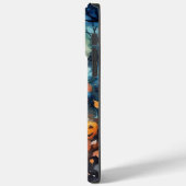 Halloween Finnischer Lappund mit Pumpkins Beängsti Case-Mate iPhone Hülle (Rückseite / Links)