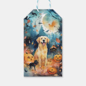 Halloween Finnischer Lappund mit Pumpkins Beängsti Geschenkanhänger (Vorderseite)