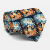 Halloween Finnischer Lappund mit Pumpkins Beängsti Krawatte (Gerollt)