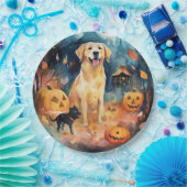 Halloween Finnischer Lappund mit Pumpkins Beängsti Pappteller (Party)