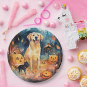 Halloween Finnischer Lappund mit Pumpkins Beängsti Pappteller (Party)